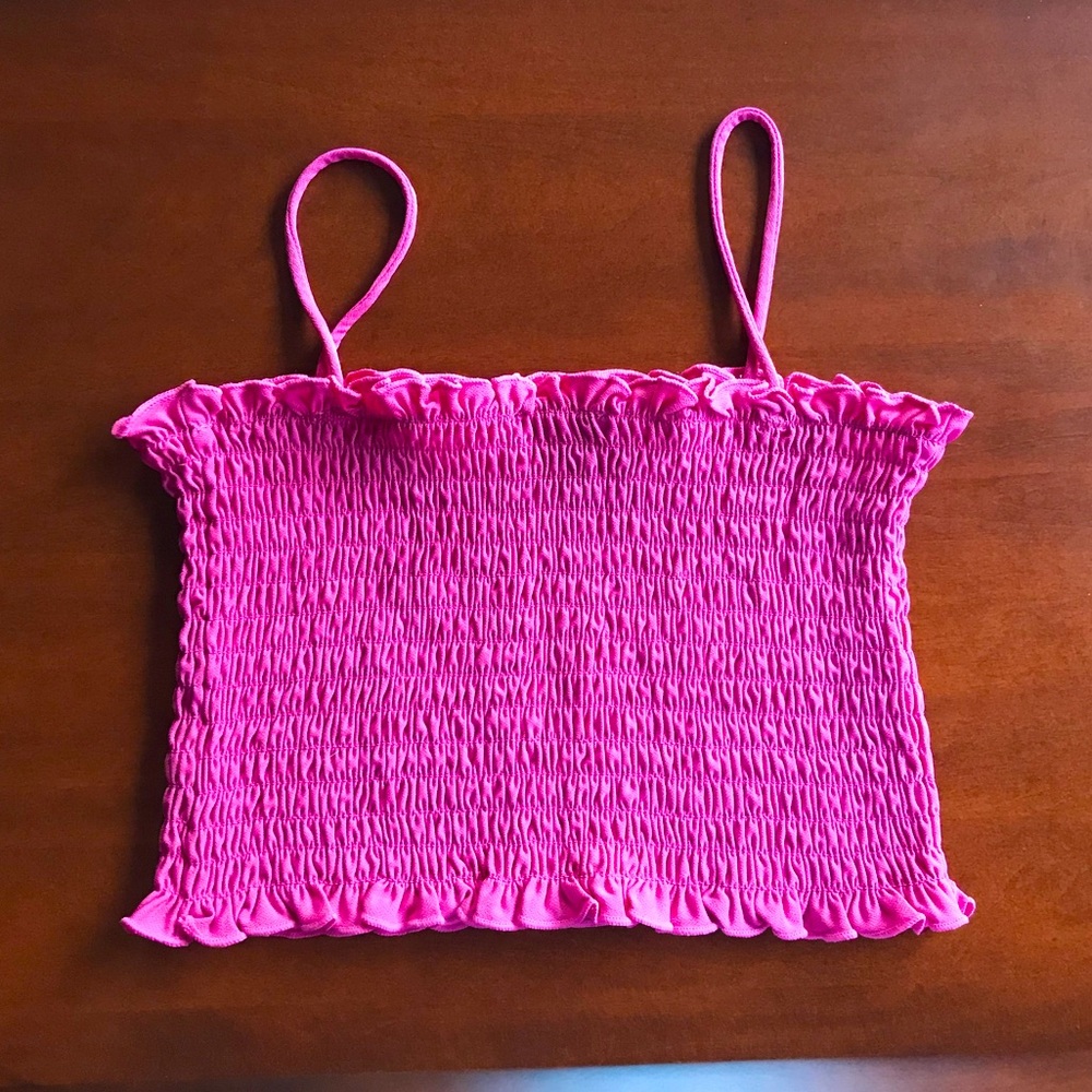 Forever 21 Smocked crop tank top